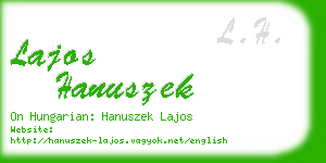 lajos hanuszek business card